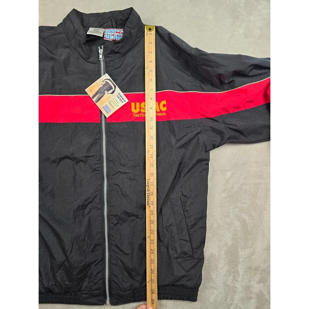 Rothco USMC Marines Tracksuit Men M Black Red Warmup Jacket & Pants Military
